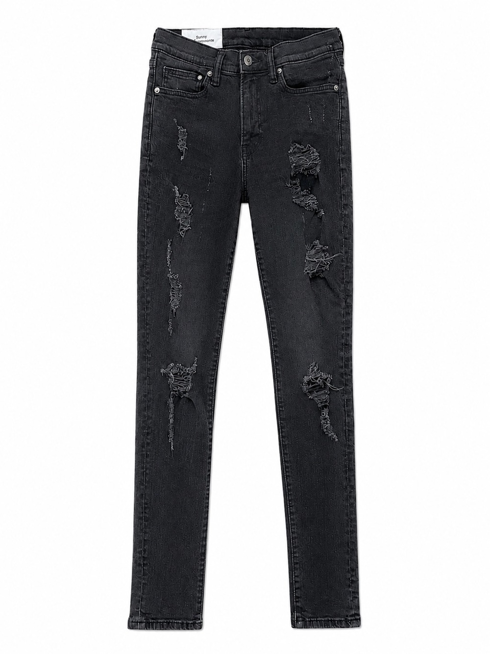 H&M Jeans 29x32 Black Distressed Skinny Stretch